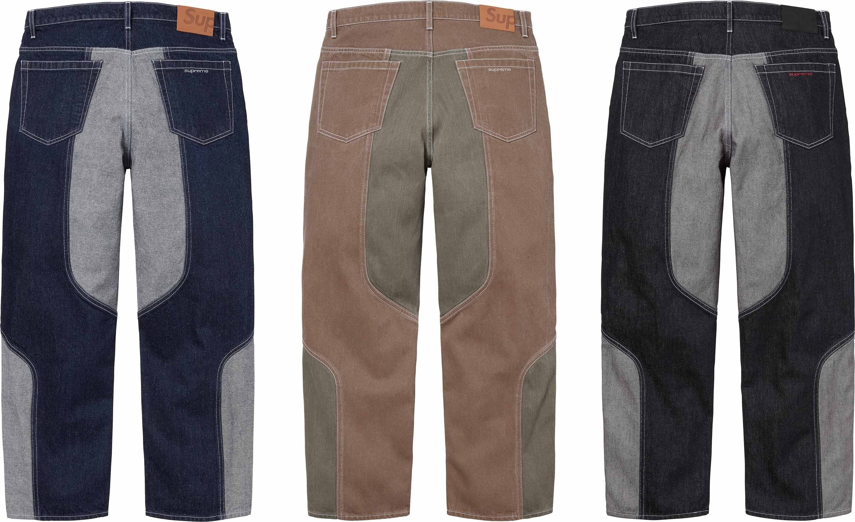 2-Tone Paneled Baggy Jean view 12